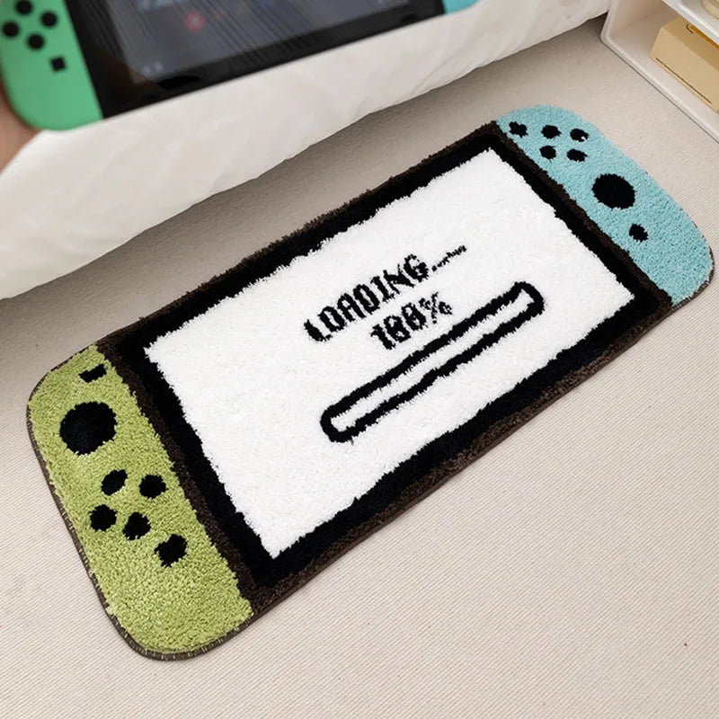 Cartoon Games Console Tufted Rug Funny Children Bedroom Decor Rug Living Room Floor Mat Anti Slip Aesthetic 3D Gamepad Foot Pad