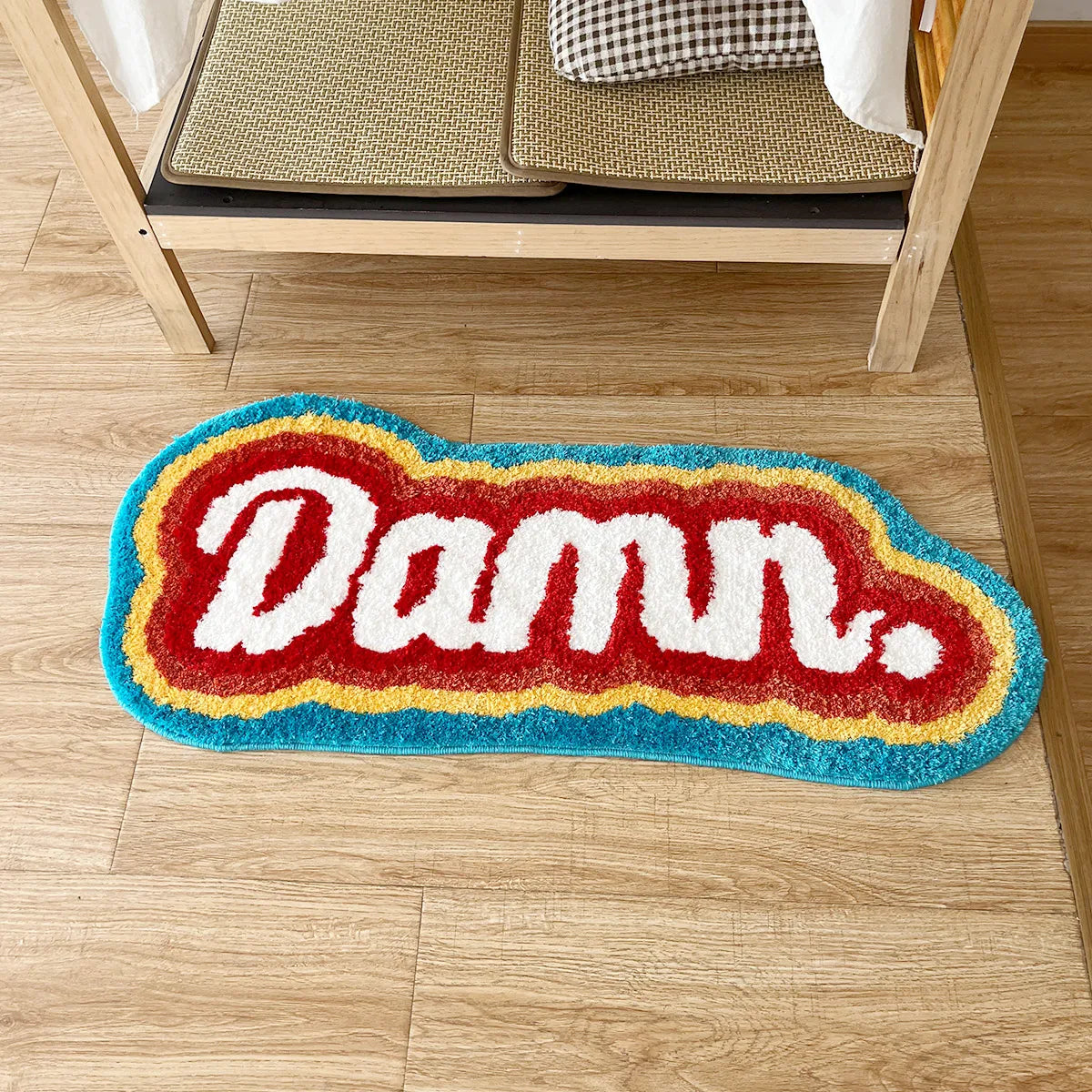 LAKEA Letter Element Rug 100 Handmade Rainbow Fluffy Tufted Rug Nordic Entrance Rug Area Rugs Funny Bathroom Bedroom Floor Mats