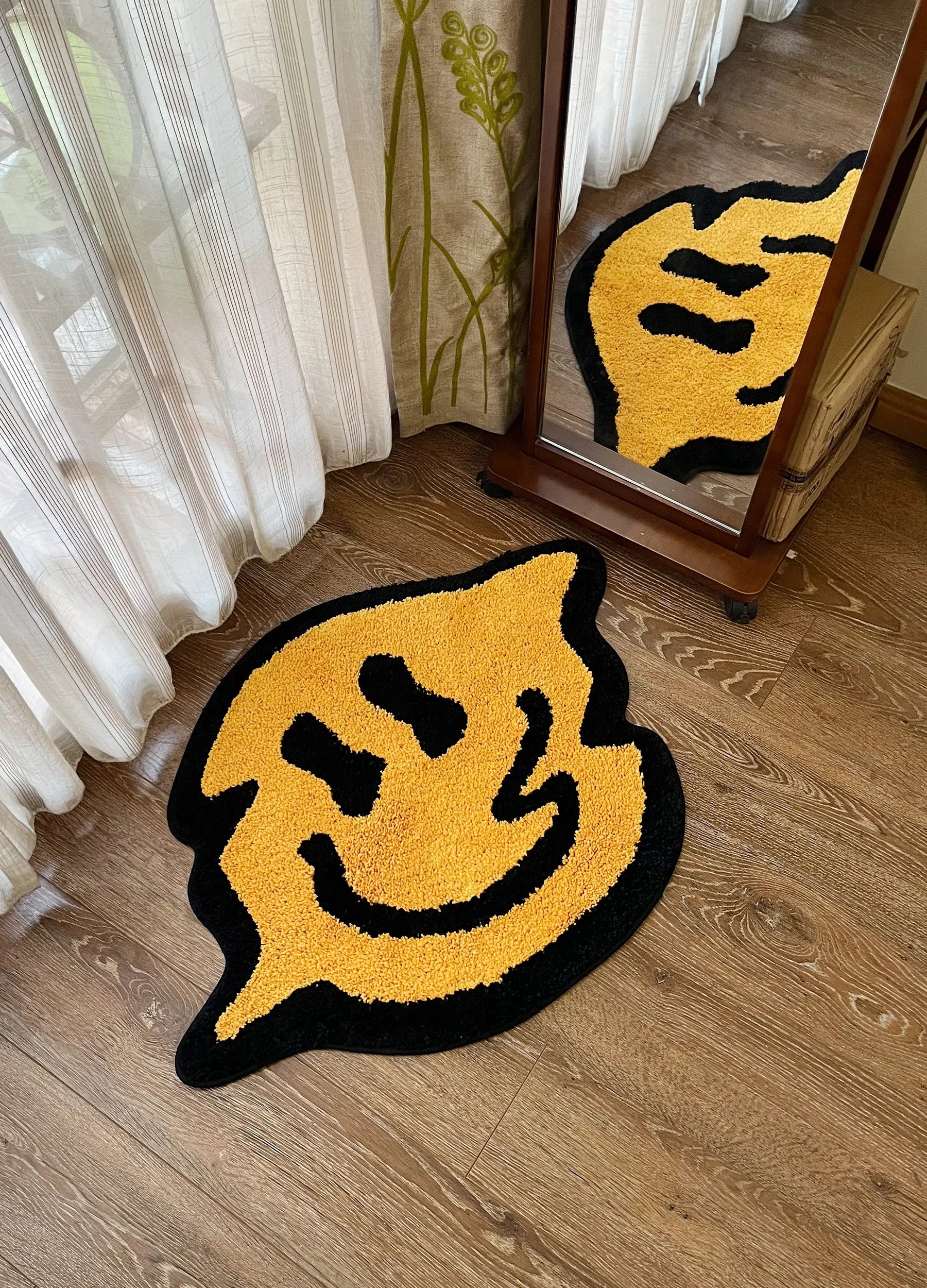 Vervaagde Smiley Vloerkleed